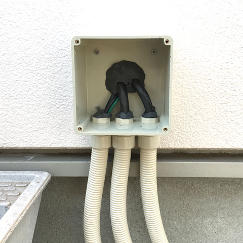 V2Hの配管と通線