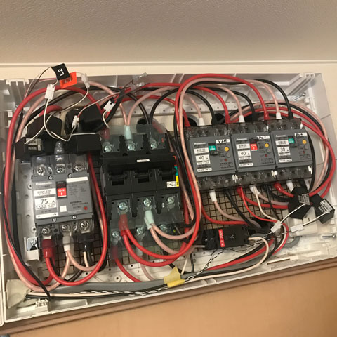 V2Hと分電盤の配線
